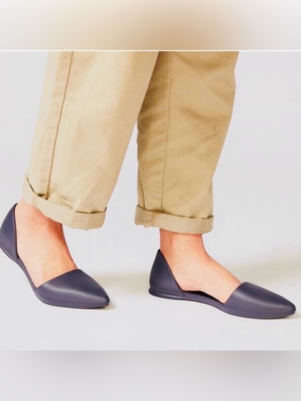 Native Sz 10 Audrey Bloom Slip-on D'Orsay Flat Plum Pointed Toe